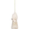 Clayre & Eef 6PR5649 Ciondolo Decorativo Gruppo Natalizio 5x4x11 cm Beige