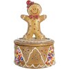 Scatola decorativa con Omini di Pan di Zenzero Clayre & Eef 6PR5650 Marrone Ø 7x11 cm