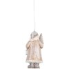 Clayre & Eef 6PR5661 Decorazione Ciondolo Babbo Natale 5x4x9 cm Beige/Bianco
