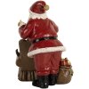Clayre & Eef 6PR5668 Decorazione Babbo Natale con Bambini 17x13x18 cm Rossa