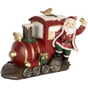 Decorazione Babbo Natale con locomotiva Clayre & Eef...