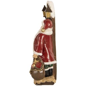 Decorazione Babbo Natale Clayre & Eef 6PR5670 18x7x20 cm Rosso Marrone