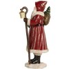 Clayre & Eef 6PR5672 Decorazione Babbo Natale 12x11x26 cm Rosso & Bianco