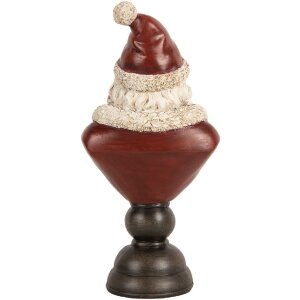 Decorazione Busto Babbo Natale Clayre & Eef 6PR5673 11x8x22 cm Rosso & Bianco