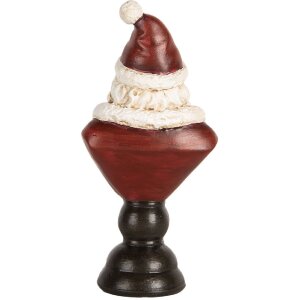 Clayre & Eef 6PR5674 Decorazione Busto Babbo Natale 7x5x15 cm Rosso & Bianco