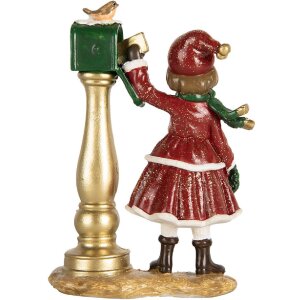 Clayre & Eef 6PR5677 Decorazione Bambino alla Cassetta della Posta 8x4x12 cm Rosso & Verde