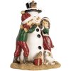Clayre & Eef 6PR5679 Decorazione Bambino con Pupazzo di Neve 13x10x16 cm Rosso Bianco
