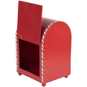 Cassetta postale Clayre & Eef 6Y5800 14x13x19 cm Rosso/Bianco