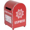 Cassetta postale Clayre & Eef 6Y5800 14x13x19 cm Rosso/Bianco