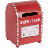 Cassetta postale Clayre & Eef 6Y5800 14x13x19 cm Rosso/Bianco