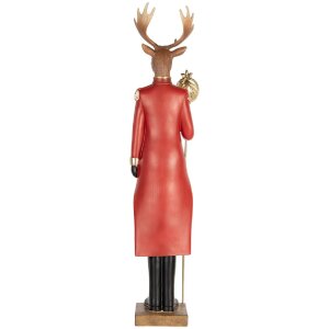 Clayre & Eef 5PR0190 Decorazione Renna 17x18x81 cm Marrone-Rossa