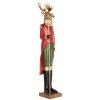 Clayre & Eef 5PR0190 Decorazione Renna 17x18x81 cm Marrone-Rossa