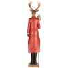 Clayre & Eef 5PR0190 Decorazione Renna 17x18x81 cm Marrone-Rossa