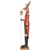 Clayre & Eef 5PR0190 Decorazione Renna 17x18x81 cm Marrone-Rossa