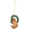 Clayre & Eef 6PR5314 Decorazione Ciondolo Gatto 6x5x9 cm Marrone & Verde