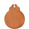 Clayre & Eef 6PR5317 Decorazione Ornamento Pallina di Natale 8x2x10 cm Marrone & Bianco