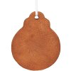 Clayre & Eef 6PR5318 Decorazione Ornamento Palla di Natale 8x2x10 cm Marrone Bianco