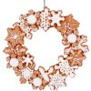 Clayre & Eef 6PR5320 Decorazione Ciondolo Corona Ø 18x2 cm Marrone, Bianco