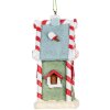 Clayre & Eef 6PR5324 Decorazione Pendente Casa 6x4x8 cm Verde Bianco