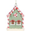 Clayre & Eef 6PR5324 Decorazione Pendente Casa 6x4x8 cm Verde Bianco