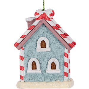 Decorazione Ornamento Casa Clayre & Eef 6PR5326 6x4x8 cm Blu Bianco