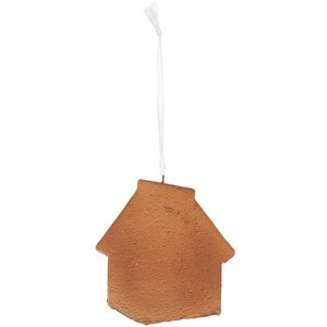 Clayre & Eef 6PR5327 Decorazione Ciondolo Casa 9x1x10 cm Bianco Marrone