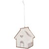 Clayre & Eef 6PR5327 Decorazione Ciondolo Casa 9x1x10 cm Bianco Marrone