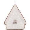 Clayre & Eef 6PR5328 Decorazione Ciondolo Casa 9x1x10 cm Bianco Marrone