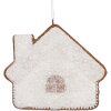 Clayre & Eef 6PR5329 Ciondolo Decorativo Casa 9x1x8 cm Bianco