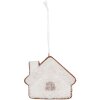Clayre & Eef 6PR5329 Ciondolo Decorativo Casa 9x1x8 cm Bianco