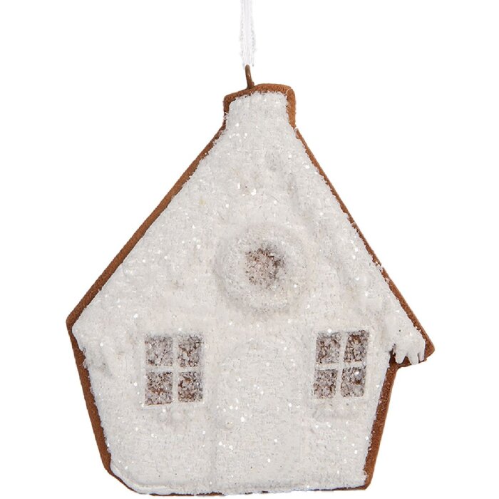 Decorazione Ciondolo Casa Clayre & Eef 6PR5330 9x1x10 cm Bianco Marrone