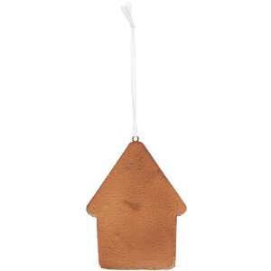 Clayre & Eef 6PR5331 Decorazione Ciondolo Casa 8x1x10 cm Bianco-Marrone