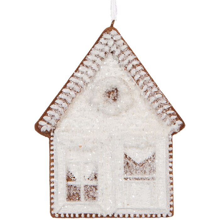 Clayre & Eef 6PR5333 Decorazione Ornamento Casa 8x1x10 cm Bianco Marrone