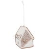 Clayre & Eef 6PR5334 Decorazione Ornamento Casa 9x1x10 cm Bianco Marrone