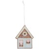 Clayre & Eef 6PR5337 Ciondolo Decorativo Casa 8x1x10 cm Blu Bianco