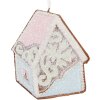 Clayre & Eef 6PR5341 Decorazione Ciondolo Casa Blu Rosa 9x1x10 cm