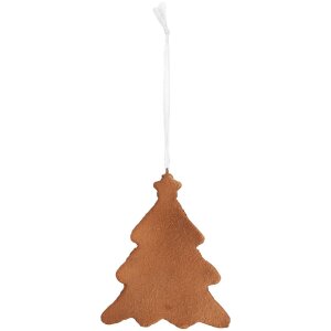 Clayre & Eef 6PR5343 Decorazione Ornamento Albero di Natale 9x1x10 cm Bianco Marrone