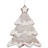 Clayre & Eef 6PR5343 Decorazione Ornamento Albero di Natale 9x1x10 cm Bianco Marrone
