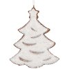 Clayre & Eef 6PR5344 Decorazione Ornamento Albero di Natale 9x1x10 cm Bianco Marrone