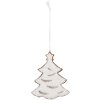 Clayre & Eef 6PR5344 Decorazione Ornamento Albero di Natale 9x1x10 cm Bianco Marrone