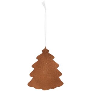Clayre & Eef 6PR5345 Decorazione Ornamento Albero di Natale 9x1x10 cm Bianco Marrone
