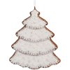 Clayre & Eef 6PR5345 Decorazione Ornamento Albero di Natale 9x1x10 cm Bianco Marrone