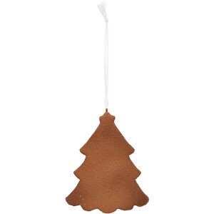 Clayre & Eef 6PR5346 Decorazione Ornamento Albero di Natale 9x1x10 cm Bianco Marrone