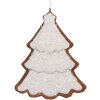 Clayre & Eef 6PR5346 Decorazione Ornamento Albero di Natale 9x1x10 cm Bianco Marrone