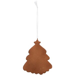 Clayre & Eef 6PR5347 Decorazione Ornamento Albero di Natale 9x1x10 cm Bianco Marrone