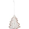 Clayre & Eef 6PR5348 Decorazione Ornamento Albero di Natale 9x1x10 cm Bianco Marrone