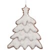 Clayre & Eef 6PR5349 Decorazione Ornamento Albero di Natale 9x1x10 cm Bianco Marrone