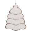 Clayre & Eef 6PR5350 Decorazione Ornamento Albero di Natale 8x1x10 cm Bianco Marrone