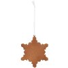 Clayre & Eef 6PR5351 Decorazione Ornamento Fiocco di Neve 9x1x10 cm Bianco Marrone