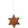 Clayre & Eef 6PR5352 Decorazione Ciondolo Fiocco di Neve 9x1x10 cm Bianco Marrone